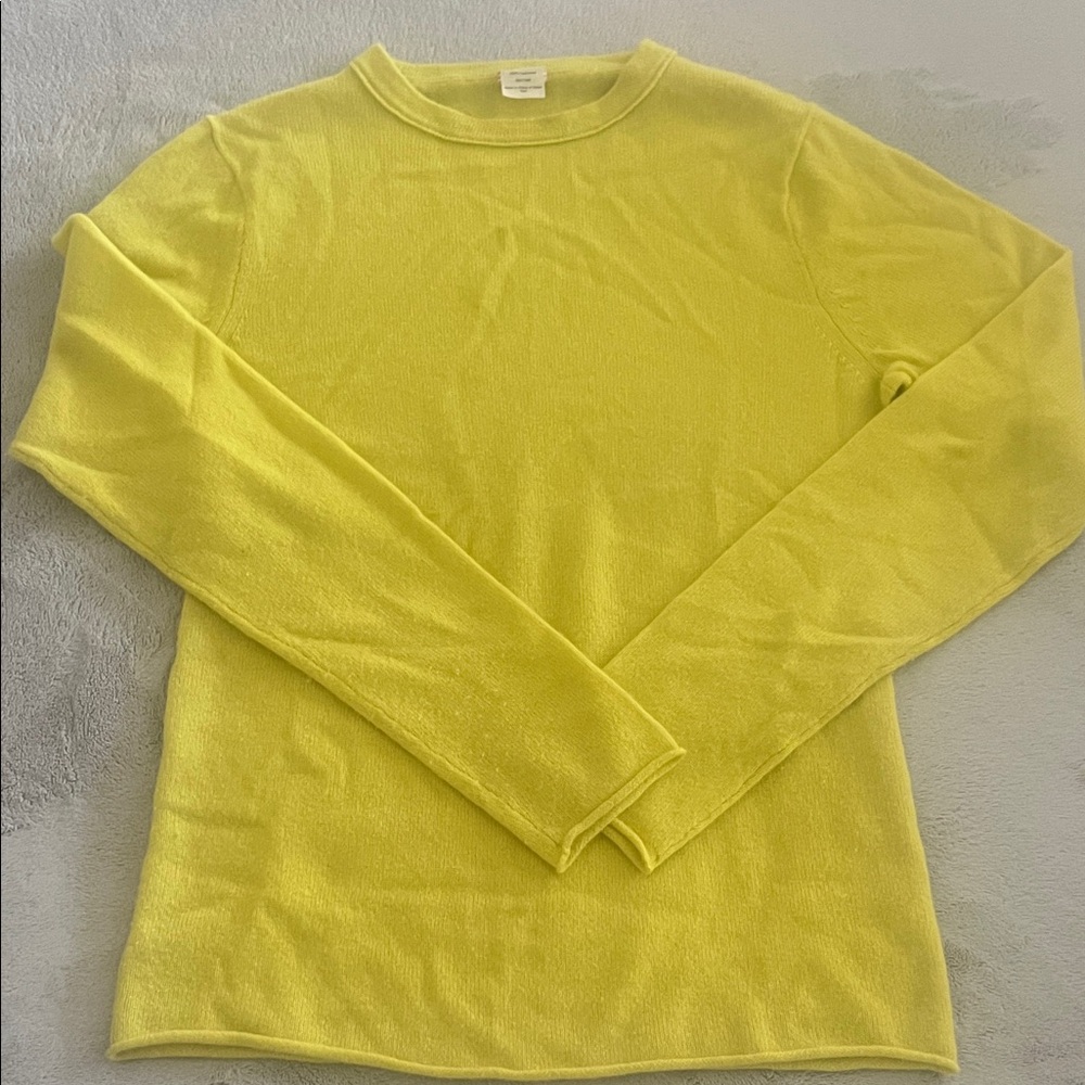 J. Crew Lemon Cashmere Sweater